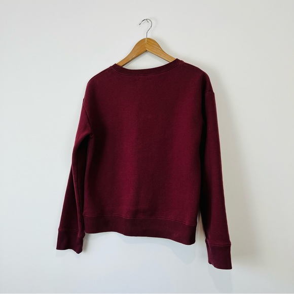 Hush Berry Burgundy Red C’est Sibon Slogan Causal Fit Sweatshirt Jumper UK S - Picture 11 of 11